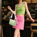 Telena DIY Customizable Shoulder Bag Snaphole Crossbody Bags for Women