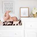 Western Cowboy Changing Pad Cover Super Soft Brown Cowhide