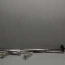 YunNephele Ceiling Curtain Rod 56-108 inch Nickel Brushed,Adjustable Metal Single Window Curtain Rods Set,1 inch diameter Hanging/Wall Mount Drapery Rod