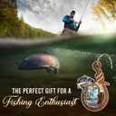 3 x Fishing Ornament 2025 - Unique Fish Ornaments for Men Women, Fishing Christmas Ornaments for Christmas Tree, Unique Ornaments for Tree Decor, Elegant for Women Fisherman