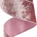 MEEDEE Dusty Rose Velvet Ribbon - 2.5 Inch Crushed Velvet Christmas Ribbon, 10 Yards for Tree Decoration, Wreaths, Crafts
