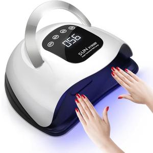 320W UV LED Nail Lamp, Professional UV Nail Dryer Light for Gel Nails with 72 Beads, Fast Curing Gel Polish Lamp Auto Sensor 4 Timer Setting Portable Nail Art Drying Tools for Fingernail/Toenail