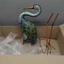 Garden Decor Blue Heron Yard Art Decor Large Metal Cranes Statues for Outdoor Indoor Decorations, Outside Patio, Pool, Lawn (Blue)
