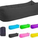 LONGJIN Inflatable Lounger Air Sofa Hammock, Inflatable Couch for Camping, Portable Waterproof Anti-Air Leaking Pouch Couch