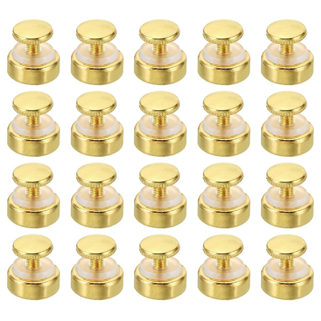 PATIKIL M4x12 Standoff Screws with Spacers, 20 Pack Wall Mounting Hardware Thumb Screw Fasteners for Acrylic Glass Signs Mirrors, Gold Tone 12mm