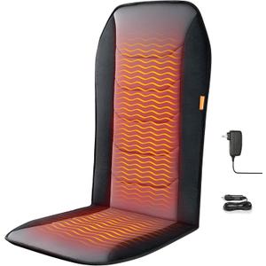 CARSHION Heated Seat Cover with Fast Heat & Plush Fabric, Longer Size and Expanded Heating Area to Relieve Fatigue for Office & Home
