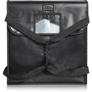 New Star Foodservice 51100 Insulated Pizza Delivery Bag, 18" by 18" by 5", Black