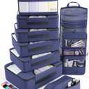 Veken 10 Set Packing Cubes for Travel Essential, Suitcase Organizer Bags in 4 Sizes, Carry-On Luggage Accessories with Large Laundry & Hanging Toiletry Bag, Must-Have for Airplane, Road Trip & Camping