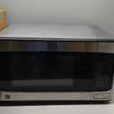 GE Countertop Microwave Oven, Compact 1.1 Cubic Ft., 950-watt Capacity, 6 Auto Cooking Settings, Child-Lock Technology, Kitchen Essentials for The Countertop, Dorm Room or Apartment, Stainless Steel