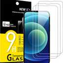 NEW'C 3 Pack Designed for iPhone 14, iPhone 13, iPhone 13 Pro Screen Protector (6.1 inches), Enhanced Tempered Glass Protection,Case Friendly, Ultra Resistant