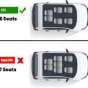 LASFIT Floor Mats & Cargo Mat with Seatback for Mercedes Benz GLS 2020-2026 (Fit 6 Seats), All Weather TPE Floor Liners Custom Fit GLS 2020-2026 Car Mats, 3 Rows & Cargo Liner with Backrest