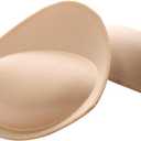 RELLECIGA Women's Push Up Bra Inserts Breast Enhancer Cups Removable Sport Bra Cups Inserts (Medium, Nude)