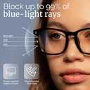 livho High Tech Blue Light Glasses - Advanced 99% Blue Light Blocking Computer Glasses - Anti Eyestrain & UV Glare Protection (*B1 Light Black+clear)