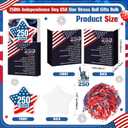 Wettarn 36 Sets America 250 Years Gifts Flag Stress Balls with Gift Boxes for USA Anniversary Patriotic Souvenirs 250th Party Favors Desk Decor
