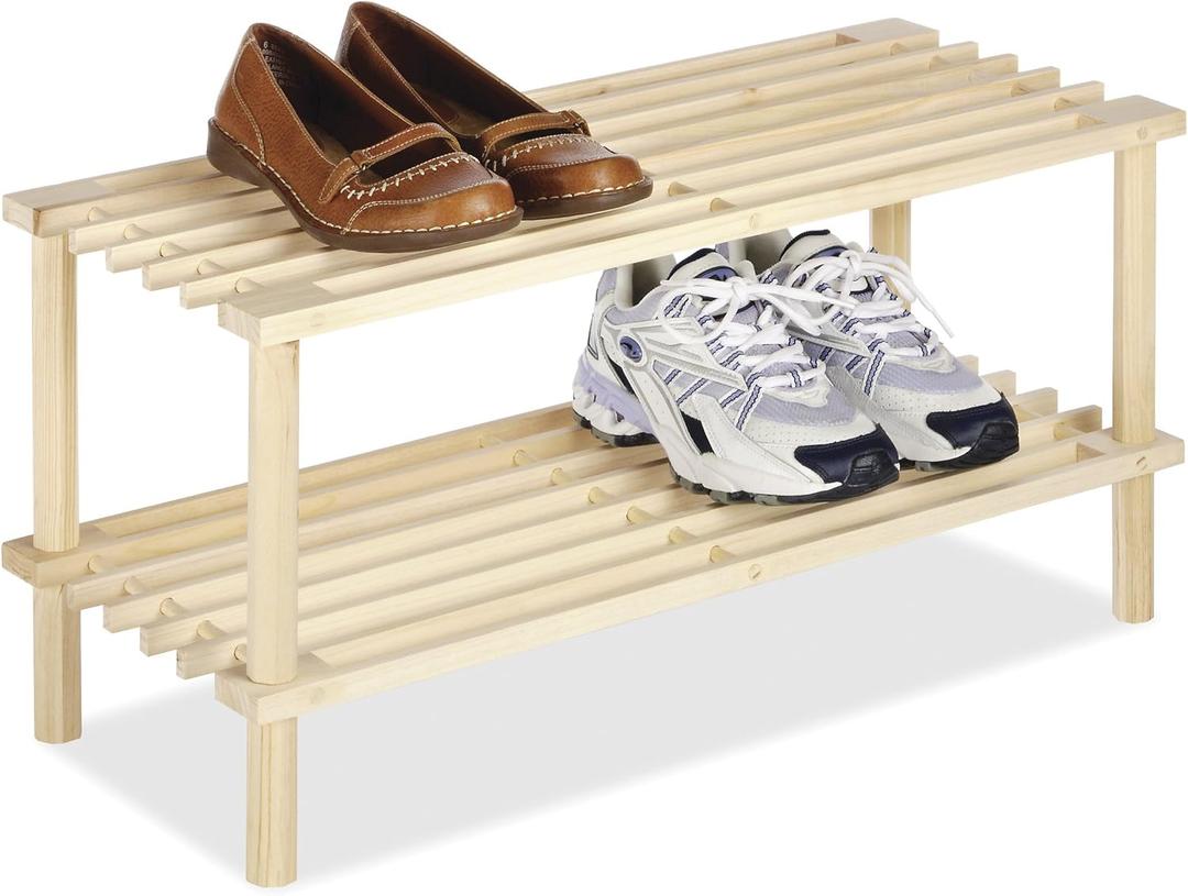 Whitmor 2 Tier Wood Household Shelves (6026-3562)