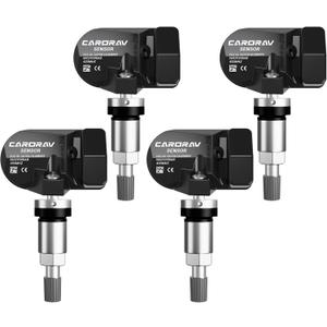 56029398AB TPMS Sensor,Pre-Programmed Tire Pressure Sensor Replacement for Chrysler Jeep Wrangler,Dodge Ram 1500 2500 3500,433MHz Replaces#68142397AA 68241067AA 4-Pack