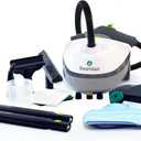 Steamfast SF-370 Canister Cleaner with 15 Accessories-All-Natural, Chemical-Free Pressurized Steam Cleaning for Most Floors, Counters, Appliances, Windows, Autos, and More, 64 inches, White