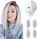 REECHO Clip in Hair Volumizer, Short Thick Clip in Hairpieces Adding Extra Hair Volume Extensions for Women with Thin Fine (Silver, 8 Inch(Pack of 4))