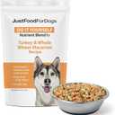 JustFoodForDogs Nutrient Blend, Supplements for Homemade Dog Food, Turkey & Whole Wheat Macaroni, DIY Fresh Pet Meals and Toppers, Human Grade, Dog Vitamins & Multivitamin Additive, 4.55oz (EXP 08/31/26)