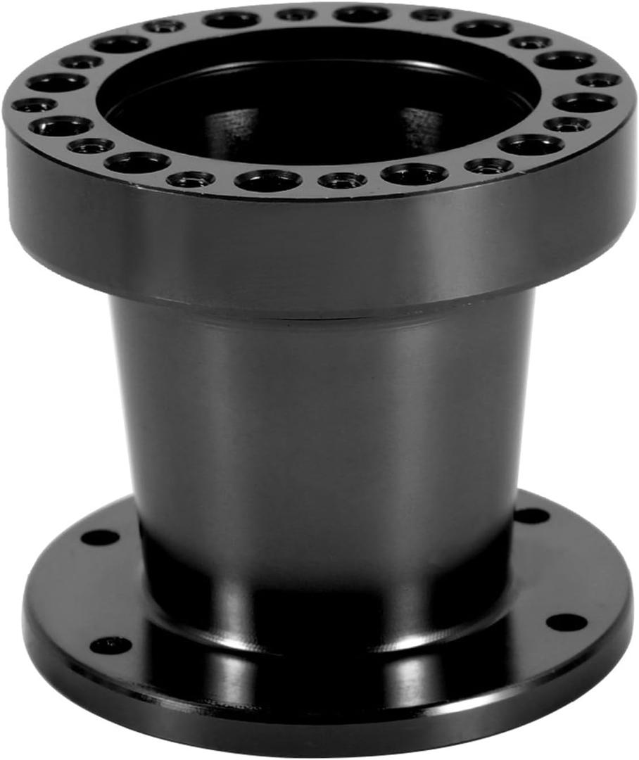 Steering Wheel Adapter Spacer, 3Inch Aluminium Steering Wheel Hub Spacer, Wheel Extension Adapter Kit (Black)