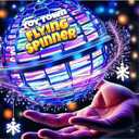 2025 New & Improved Flying Orb Ball (Blue) - Magic Hover Boomerang Spinner, Cosmic Globe with RGB Lights, for Kids, Teens, Adults - Indoor Outdoor Hand Drone Fidget Toy