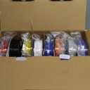 JAYO PLA+ Filament Bundle 1.75mm, 3D Printer Filament Bundle Multicolor, Individually Vacuum Packed, 250g Spool, 8 Pack, 2KG in Total, Black+White+Transparent+Clear(Blue+Red+Orange+Yellow+Purple)