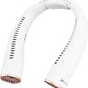 Mr.Young Portable Neck Fan - Quiet 4-Speed Adjustable Dual Air Outlets Turbo Design USB-C Rechargeable 10+ Hours Battery Life Liquid Silicone Wearable Fans Comfort for Long-time Use (White)
