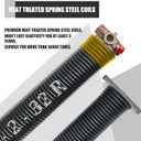Garage Door Torsion Spring Set, Pair of 2" Electrophoresis Coated Garage Door Spring Replacement with 2 Non-Slip Winding Bars and Bearing, Minimum 16000 Cycles (.250x2x32)