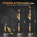 Electric Drywall Sander, 5 Speed 1000-2100RPM, Foldable & Extendable Handle