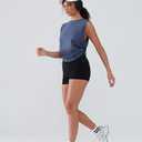 Women's Workout Tank Tops 2025 Summer Yoga Shirts Athletic Top Gym/Running Cropped Tank Tops (Blue, XL)