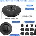 Solar Fountain Pump, Garden Bird Bath Solar Water Fountain Feature 1.5W Powered Pump Outdoor Waterfalls Freestanding with 8 Nozzles for Pond Pool Backyard Decor