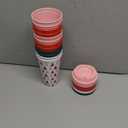 Whaline 12Pcs Christmas Plastic Cups Gifts 16oz Drinking Cup with Lids Pink Red Green Xmas Tree Gingerbread Snowflake Reusable Coffee Cup for Women Coworkers Holiday Drinks Winter New Year Supplies