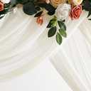 Floroom Wedding Arch Draping Fabric 2 Panels 20Ft Ivory Chiffon Fabric Drapes Arbor Drapery Wedding Ceremony Reception Swag Decorations