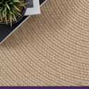 DEXI Round Jute Rug Natural Fiber 5x5, Braided Woven Area Rugs No Shed, Soft Neutral Rustic Carpet Mat for Indoor Outdoor Patio Dining Living Room Bedroom Farmhouse, 5ft, Beige