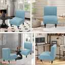 FUANGUI Armless Accent Chair Cover Slipcover, Stretch Spandex Chair Covers for Living Room Removable Washable for Armless Chair Furniture Protector