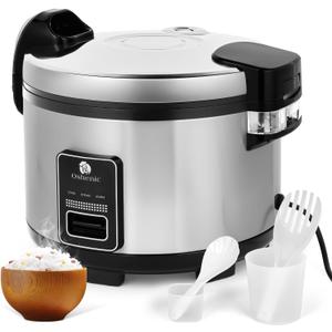 Commercial Rice Cooker & Warmer 84 Cups (Cooked), 15.85 Qt / 15 Liter Large Capacity Rice Cooker, Auto Keep Warm, Non-Stick Inner Pot,1350W Fast Cooking Electric Rice Cooker For Restaurant, Hotel