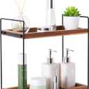 Bathroom Counter Organizer Countertop Storage - 2 Tier Bathroom Countertop Organizers Coffee Bar Organization Acacia Wood Counter Top Organizer Kitchen Spice Rack Vanity Shelf Toilet Vanity Organizers