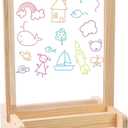 Double Side Acrylic Art Painting Easel,See-Through Drawing Board,Transparent Graffiti Drawing Board for Kids Fun,Portable Craft Activities(Easel)