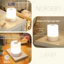JIMEI Small Touch Cordless Bedside Table Lamp Rechargeable Dimmable Nightstand Lamp for Bedroom Portable Night Light for Kids LED Lamp with Warm White Lights for Living Room Home Gifts (White)