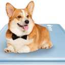 KIDGHSF Cooling Mat for Dogs, Washable Pet Cooling Mat, Suitable for Small Pets (12-24 LB), No Additional Water Needed, Waterproof Collapsible Outdoor Cooling Mat for Pets 23.6"*17.7" Set of 2
