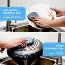 2 x GRANNY SAYS Sponges Kitchen for Washing, Dish Washing Scrubbers, Scrubbing Pad for Cleaning, Scrub Sponges for Kitchen Non - Scratch, Scouring Pad for Pots and Pans, Washable & Microfiber Pad, 6 Pack (Blue)