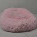 PetAmi Calming Dog Bed for Small Medium Dog Cat, Round Donut Dog Bed Washable, Fluffy Faux Fur Plush Cuddler Pet Kitten Cushion Bed, Anti-Slip, Fits up to 45 lbs, 30 inch, Pink