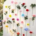 35 Pcs Artificial Wildflower Wall Decor Floral Backdrop Decor Fake Flower Hanging Decorations for Birthday Party Bridal Shower Home Wedding Supplies