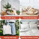 Simple&Opulence 100% Nature Pure Linen Fabric 78 Inch by The Yard, Plain Solid Color Linen Fabric for Sewing, Embroidery, Clothing, Needlework, Bag, Tablecloths, Garments Craft Accessories(Linen)