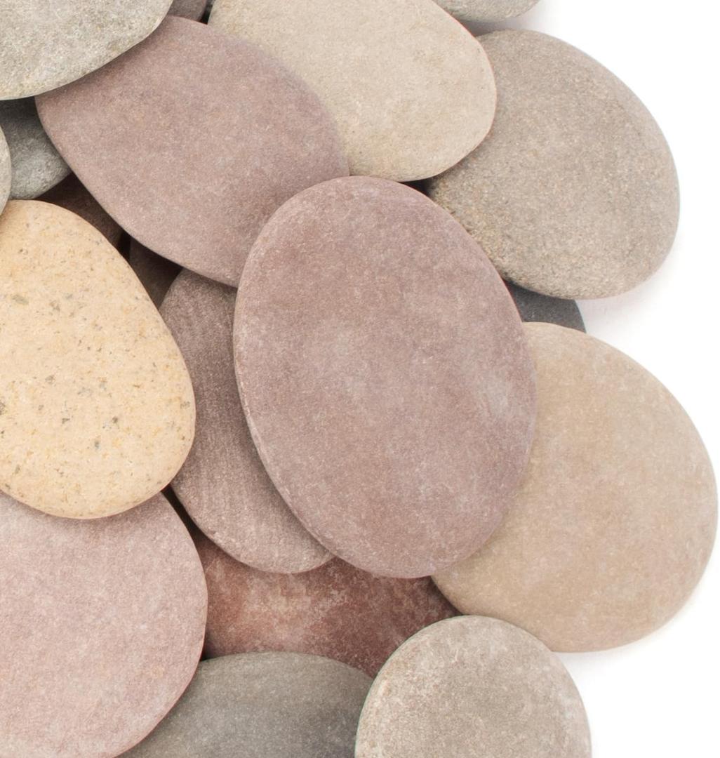 CFKJ [About 31 PCS - 37 PCS](18.5 Pounds) Painting Rocks,3.1""-4.76"" River Rocks,Flat Rocks,Painting Stones,Craft Rocks,Arts Rocks,DIY Rocks