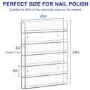 FEMELI 20 * 24 Inch Nail Polish Wall Racks 1 Pack, Hold Up to 120 Bottles,Clear Acrylic Nail Polish Shelf Organizer Wall Mounted 6 Rows (1)