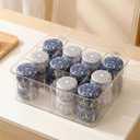 Candle Storage Organizer, 12 Slot Clear Acrylic Candlebox With Lid and Dividers, Holder for Scented Candles, Travel Candle Storage for Cabinet, Countertop, Closet and Home Shelf, 11.81*9.65*3.94 in