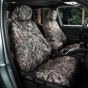 Custom Fit Tacoma Car Camo Seat Cover for Select Toyota Tacoma Access Cab/Xtra Cab 2016-2023 SR/SR5/TRD Sport/TRD Off-Road, Canvas Camouflage Seat Covers - Full Set(Reed Camouflage)