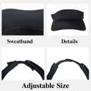 2 Pack Sports Visors Hats Women Adjustable Outdoor Sun Visor Golf Beach Travel Men Cap