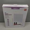 HIEEY Lighted Makeup Mirror, 14.1" x 12.1" Hollywood Vanity Mirror with Lights, Three Color Lighting Modes, and 5X Magnification Mirror, Smart Touch Control, 360Rotation (White,Gift Box)